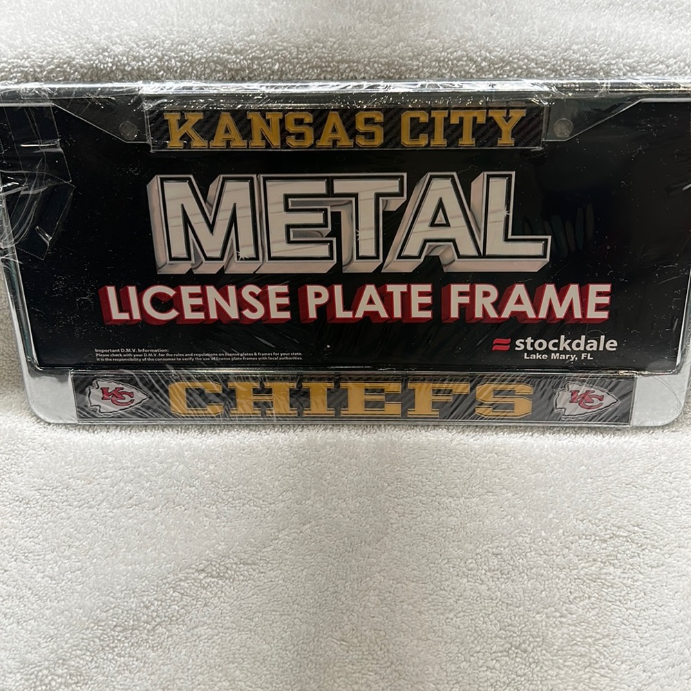 NEW - CHIEFS License Plate Metal Frame Kansas City Chiefs